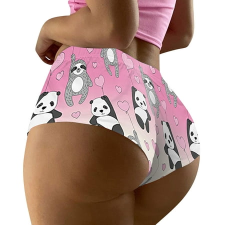 

Women Panties Seamless High Waist Valentine S Day Print Shorts Funny Boxer Brief Boyshort Ladies Pajamas Underwear