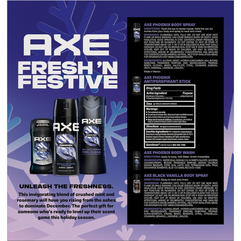 AXE Fresh 'N Festive Phoenix Holiday Gift Set Mint & Rosemary Body