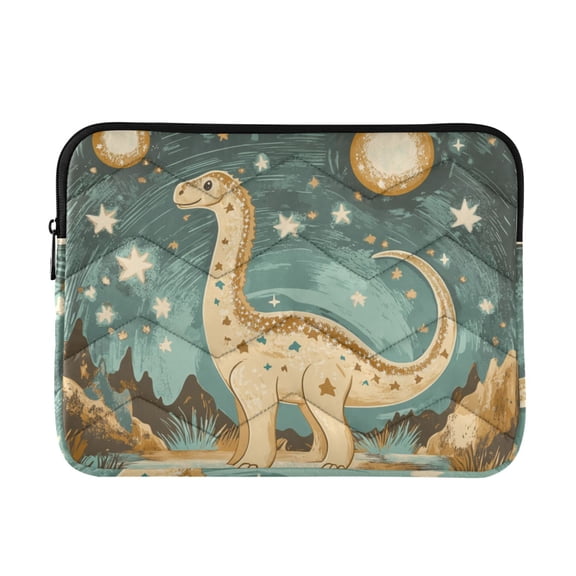 FORMRS 13"-13.3" Laptop Sleeve Protective Case Soft Carrying Quilted Computer Bag Cover, Dinosaur with Stars