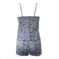 thumbnail image 6 of Pajamas for Women Set Short Sleeve Soft Love Printed Ice Silk Shredded Milk Suspender Home Clothes Love Printed Sleepwear Pajama, 6 of 6