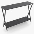 thumbnail image 2 of Qinaqin 41.3 inch Narrow Sofá Tables para Entryway Industrial cm de Alturaallway Mesa con Outlet Estante y Metálico Frame Living Sala Foyer Dormitorio, 2 of 8