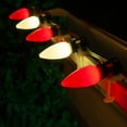 thumbnail image 2 of Opticore LED C9 Smooth Ceramic-Style Red and Warm White Christmas Lights with Shatterproof Christmas Bulbs, 50 Lights, 50’, 2 of 5