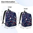 thumbnail image 4 of Daiia Red White Blue Fireworks 1 Vintage Canvas Backpack for Men and Women ,Hiking Backpack,Travel Laptop Bag for School,Large Capacity Backpack-Small, 4 of 8