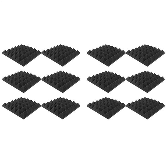 Paquete de 12 Paneles de Pared Autoadhesivos Insonorizados, Paneles de Espuma una Prueba de Sonido de 2X12X12 Pulgadas para Pared, Hogar, Estudio de GrabacióN, Oficina