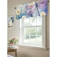 thumbnail image 6 of Purple Summer Dragonfly Curtain Valances for Windows, Spring Floral Watercolor Kitchen Valance Window Treatment, Light Filtering Block Curtains for Bathroom/Bedroom/Living Room 60'' x 18'', 6 of 9