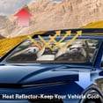 thumbnail image 6 of Xixirimido Car Windshield Sun Shade Sun Visor for Front Window Sunshade Block UV Rays Universal Fit Truck SUV Van Auto Accessories, Pandas Family, 6 of 8