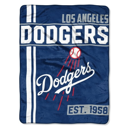Pewter La Dodgers Baseball - MLB Los Angeles Dodgers “Walk Off” 46”x 60” Micro Raschel Throw