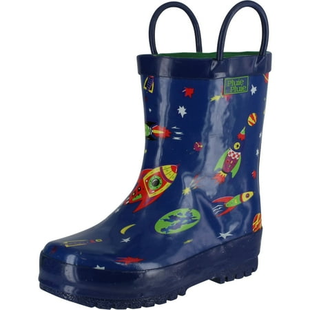 

Pluie Pluie Boys Rocket Print Fashion Rainboots Navy Rocket Print 6