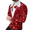 thumbnail image 6 of Mifsaly Valentines Long Sleeve Shirt Men Red Valentine Shirts Button Down Heart T-Shirts Collared Floral Print Vacation Tops with Girlfriend Wife Date Outfits XXL, 6 of 7