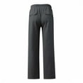 thumbnail image 4 of Cyber Monday Savings Clearance !Men's Trousers Button Pants Pockets Slacks Oversized Wide Leg Trousers Drawstring Pants Straight Leg Slacks Solid Color Trousers Plus Size Pants Casual Golf Slacks, 4 of 4
