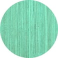 thumbnail image 1 of Ahgly Company Machine Washable Indoor Round Abstract Turquoise Blue Contemporary Area Rugs, 7' Round, 1 of 4
