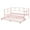 pink, variant on EastVita Twin Metal Daybed with Trundle,Pullout Trundle Bed Frame,Arched Headboard,Guest Sofa Bed,Steel Slat Support,No Box Spring Required,Easy Assembly,Pink
