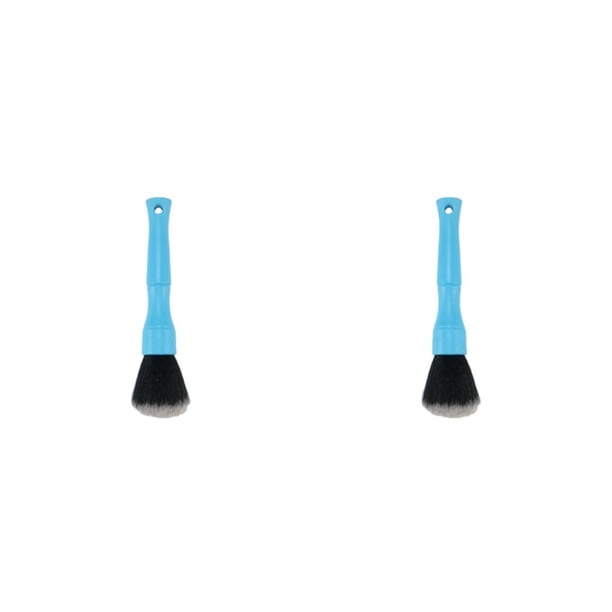 Speravity cepillo de detalle herramienta de limpieza de ventilación de aire interior del coche plumero automático para consola central Corto/azul 2piezas
