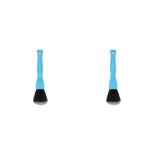 Speravity cepillo de detalle herramienta de limpieza de ventilación de aire interior del coche plumero automático para consola central Corto/azul 2piezas