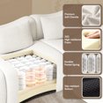 thumbnail image 5 of Gronda White Boneless Couch  L Shaped Modular Sectional Sofa No Assembly 114" Comfy Chenille 3 Seater Curved Sectional Couches with Ottoman for Living Room, Apartment, Modern, 5 of 14
