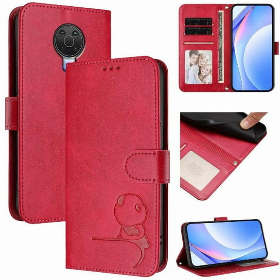 Phone Case for Nokia G10 Flip Folio Card Slots Holder Kickstand Rfid Blocking Pu Leather Magnetic