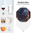 thumbnail image 5 of Leather Coasters with Heat-resistant for Drinks, Skull Witch -标题2 Octagon, 5 of 5