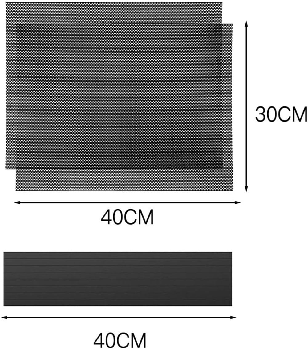 NOGIS 400x300mm DIY Floor Register Vent Cover, 2Pack Magnetic Vent Cover Floor Register Trap AC Air Vent Screen Mesh for Floor Wall Ceiling Catch Debris Hair Insect, with 8PCS Magnetic Strip
