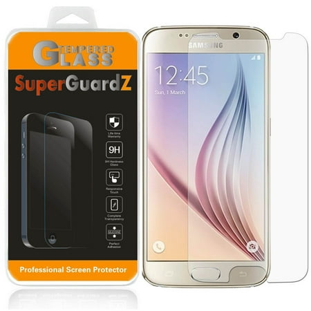 For Samsung Galaxy S6 - SuperGuardZ Tempered Glass Screen Protector, 9H, Anti-Scratch, Anti-Bubble, (Best S6 Edge Screen Protector)