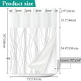 thumbnail image 6 of Bevtee No Hook Fabric Shower Curtain with Snap in Liner, Waterproof Grey White Striped Bathroom Curtains, Mesh Window, 71"X74", 6 of 6