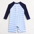 thumbnail image 6 of WUANDIXFA Toddler Baby Boy Rash Guard Swimsuit 9 12 18 24 Months 2T 3T Long Sleeve One Piece Zipper Bathing Suit Beach Swimwear Sunsuit Black,12-18 Months, 6 of 6
