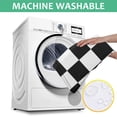 thumbnail image 6 of Black and White Checkered Pattern Rectangle Tablecloth 60"x102",Waterproof Polyester Rectangle Table Cloth, Wipeable Spillproof Polyester Tablecloth for Dining, Camping, Indoor and Outdoor, 6 of 6