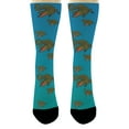 thumbnail image 4 of ThisWear Gator Gifts Blue Alligator Socks Alligator Crocodile Gifts for Men Women 6-Pairs Novelty Crew Socks, 4 of 5