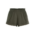 thumbnail image 5 of No Boundaries Crinkle Shorts with Crochet Trim, 3.75" Inseam, Women's and Women's Plus, 5 of 5