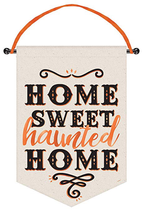MADE IN USA FAST DELIVERY HALLOWEEN WELCOME SIGN On Wood Dollhouse Picture 