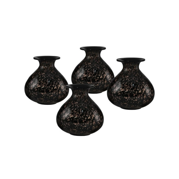 Springdale 5.5"H Leopold 4-Piece Hand Blown Art Glass Vase Set