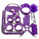 thumbnail image 4 of 10pcs/set Men's Sexy Restraints Bondage Props, Plush Adjustable Handcuffs Shackles Collar, Whip, Eye Mask, Nipple Clips, Rope, Feather Tickler, Sex Toys, SM Tools, Sex Accessories, Couple Gift, 4 of 5