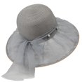 thumbnail image 6 of Straw Bucket Hats for Women Summer Wide Brim Beach Sun Hat Fisherman Hat with Bow Tie, 6 of 6