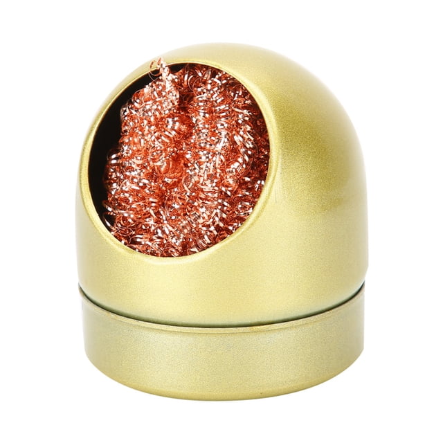 Cleaning Wire Ball, Portable Efficient Soldering Iron Tip Cleaner, Multifunction Cleaning For Wire Ball For Soldering Tip Iron Tip Black,Gold