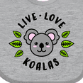 thumbnail image 4 of Inktastic Live Love Koalas Boys or Girls Baby Bib, 4 of 4