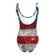 thumbnail image 4 of Trajes de baño de una pieza para mujer, moda de verano, estampado para mujer, con cojín en el pecho y sin soporte de acero, traje de baño con tirantes sin espalda, traje de baño para mujer, 4 of 4
