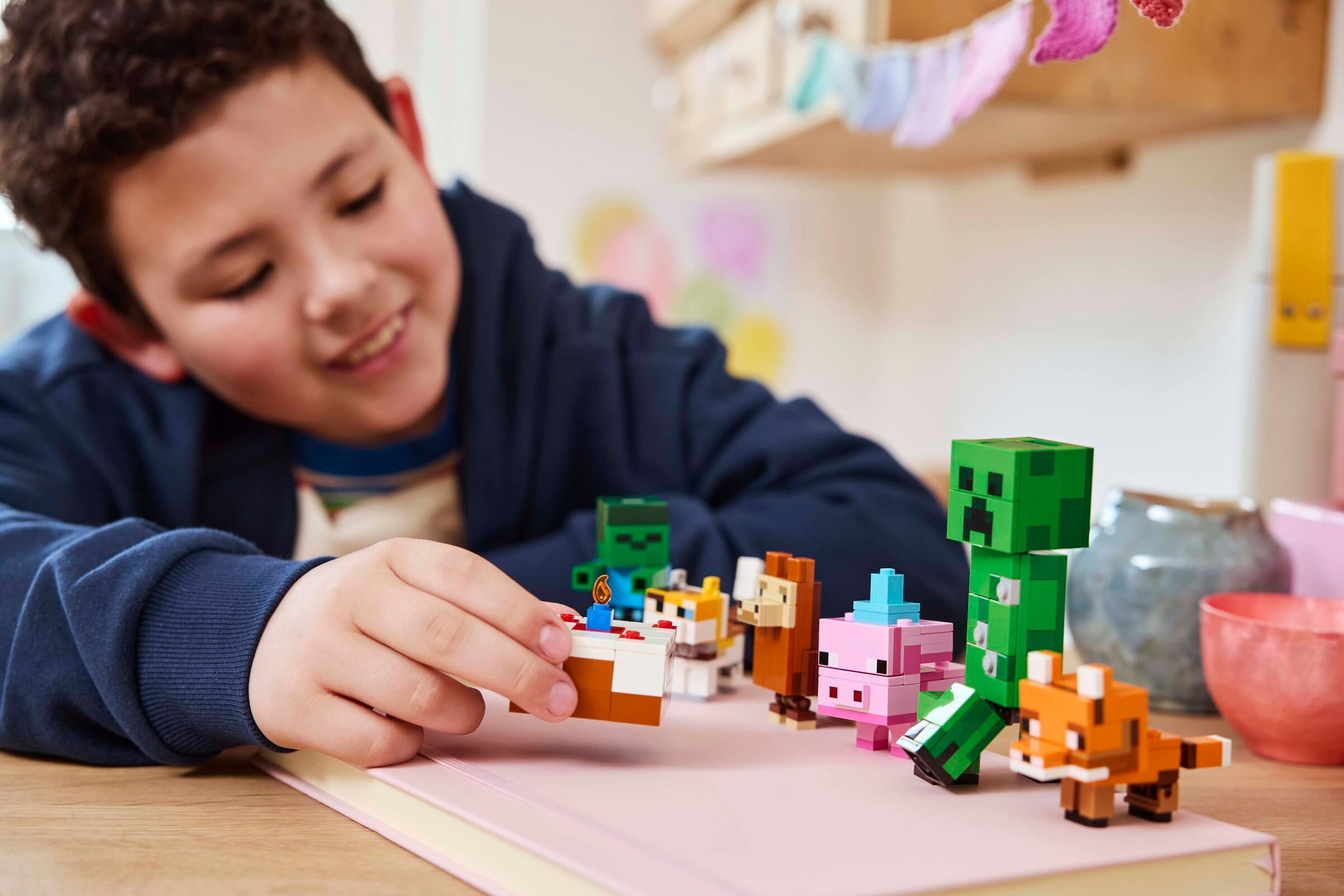 LEGO Minecraft Baby Pig's Birthday Celebration 21281, Collectible Model Figures Set