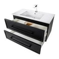 thumbnail image 4 of Cutler Kitchen and Bath Milano 30" Wood/Cultured Marble Bathroom Vanity in Black, 4 of 4