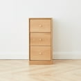 thumbnail image 2 of Solid Oak Nightstand with Drawers, Free-Standing Storage Cabinet for Bedroom & Living Room (14.96"W x 23.23"H), Natural Wood Finish, 2 of 10