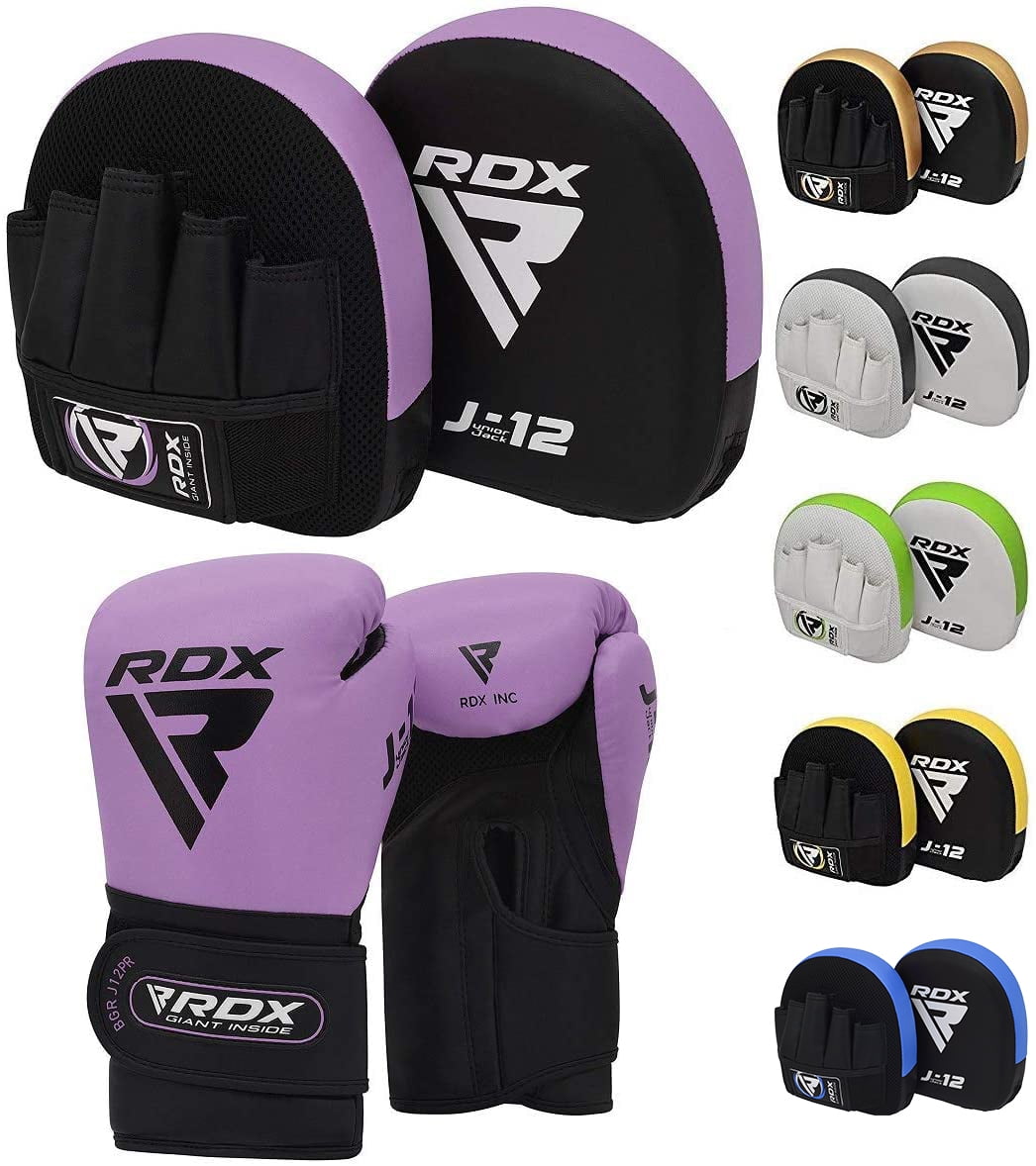 Details about   Boxing Pads Focus Mitts Maya Hide Leather Curved Hook and Jab Target Hand Pads, 