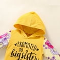 thumbnail image 4 of Otqutp Baby Warm Blouse Toddler Girls Boys Letter Hooded Sweatshirt+Floral Pants Outfits Set Pullover Hoodie Pullover Shirt Fall Clothes(Yellow,18-24 Months), 4 of 9