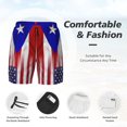 thumbnail image 3 of Mens Puerto-Rico-America-Flag Swimming Trunks with Compression Liner Beach Quick Dry Swim Shorts, 3 of 6