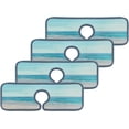 thumbnail image 5 of SKYSONIC Faucet Absorbent Mat 4 Pcs Shells Starfishes On Beach Sand Kitchen Faucet Splash Catcher Washable Counter Drying Pads Behind Faucet for Kitchen Bathroom, 5 of 7
