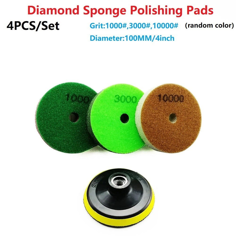 Dia 100mm Diamond Sponge Polishing Pads for marble sandstone Sanding DISC