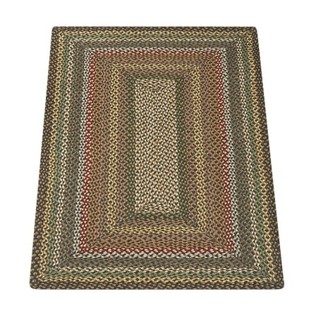 Home Floor Mat Jute C-051 Fir, Ivory Braided Rug , Rectangle 3' x 5'
