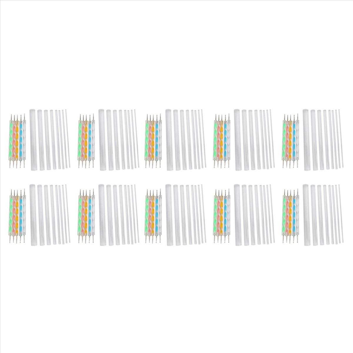 10X Mandala Dotting Tools Set for Painting Rocks, Rock Stone Painting Pen Polka Dot Tool Template Cosmetic Brush