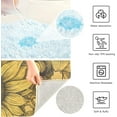 thumbnail image 4 of Dreamtimes Bathroom Rug Mats Vintage Sunflower Painting Print, Bath Mats for Bathroom Non-Slip Super Soft Absorbent Microfiber Bath Rugs, Bathroom Rugs for Bathroom Floor, Tub and Shower, 17.3"x13.4", 4 of 4