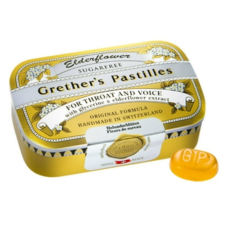 Grethers Pastilles Elderflower Sugar Free 110g375oz By