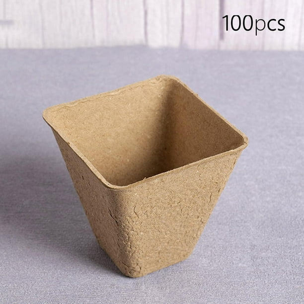 Macetas multiusos para vivero de plantas con orificio de drenaje en la parte inferior, macetero para vivero cuadrado