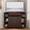 Brown and Black, variant on Corner TV Stand for 55 Inch TV, 45" Corner TV Console with Storage, Farmhouse Corner TV Cabinet with Cable Management&LED Lights for Bedroom/Living Room, White