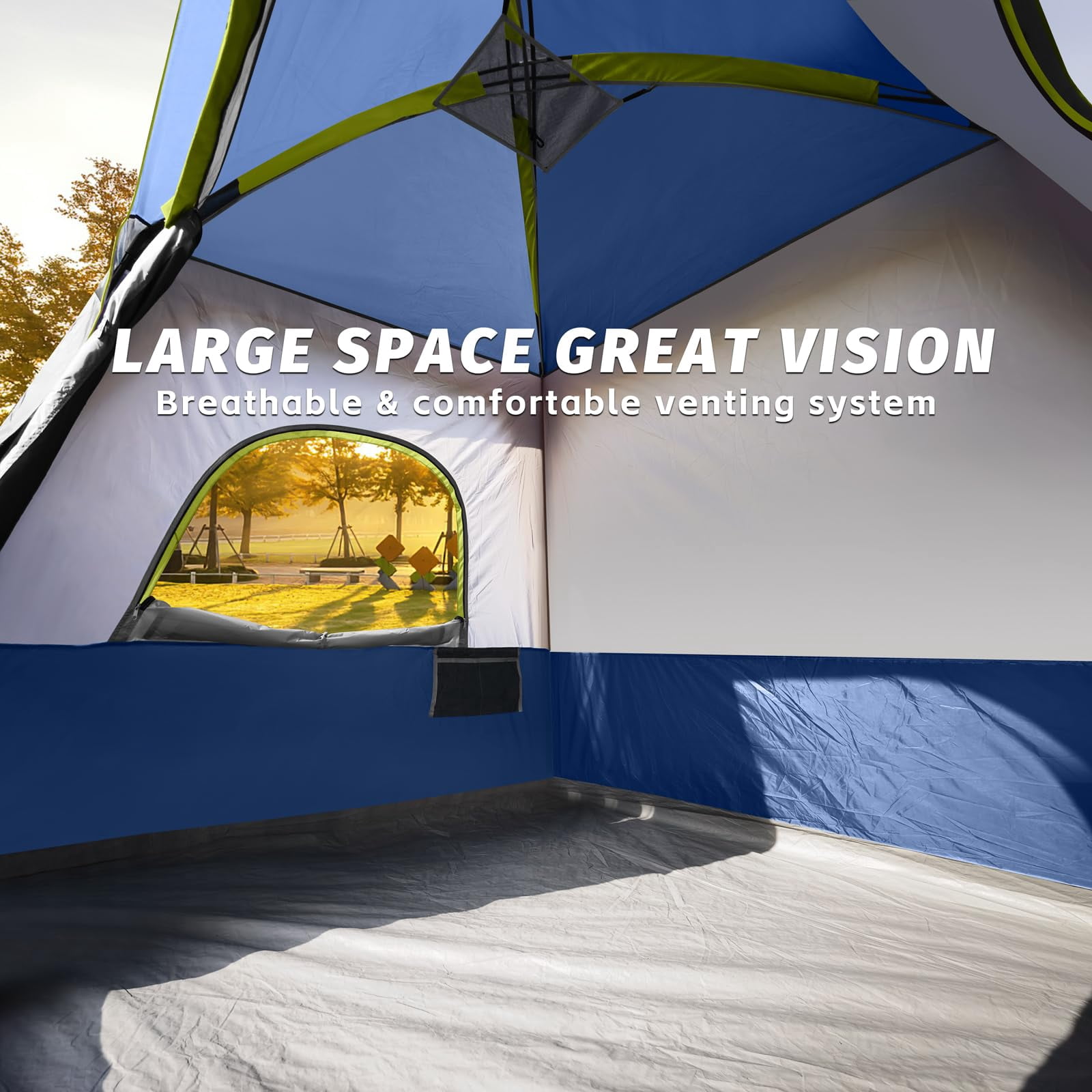 2/4/6/8 Person Tent  Portable Cabin Camping 4-person Easy Set Up Waterproof With Top Rainfly For Outdoor Camping/hiking